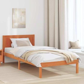 ARDEBO.de - Kiefernholz Bettgestell Gewachst Braun Massivholz 100 x 200 cm