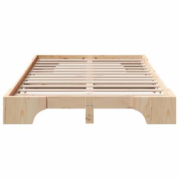 Bettrahmen Natur 135 x 190 cm Massives Kiefernholz