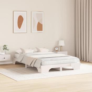 Bettgestell Weiß Massivholz 120 x 190 cm Langlebig