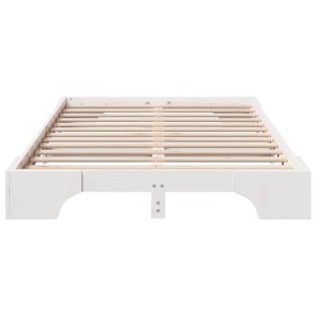Bettgestell Weiß Massivholz 120 x 190 cm Langlebig
