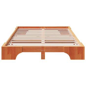 Bettgestell Wachsbrown Massivholz 120 x 190 cm Robust