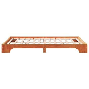 Bettgestell Wachsbrown Massivholz 120 x 190 cm Robust