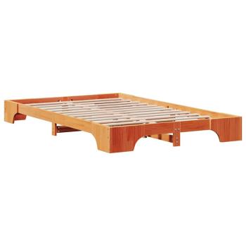 Bettgestell Wachsbrown Massivholz 120 x 190 cm Robust