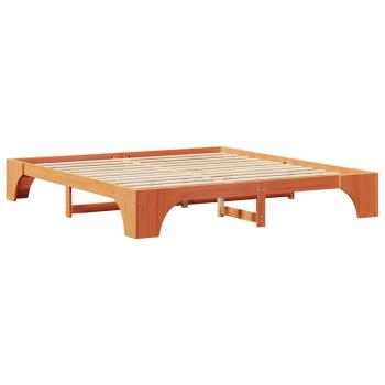 Bettgestell Wachsbrown Massivholz King Eichenbettgestell