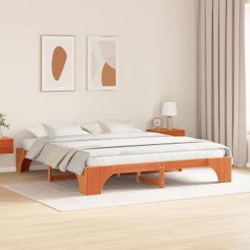 Bettgestell Wachsbrown Massivholz King Eichenbettgestell