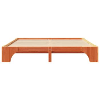 Bettgestell Wachsbrown Massivholz King Eichenbettgestell