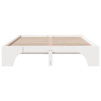 Bettgestell Weiß Massivholz 160 x 200 cm Langlebig Bettgestell