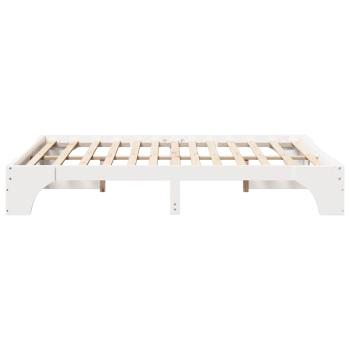 Bettgestell Weiß Massivholz 160 x 200 cm Langlebig Bettgestell
