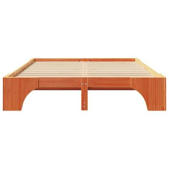 Bettgestell Wachsbraun Holz 160 x 200 cm Langlebig