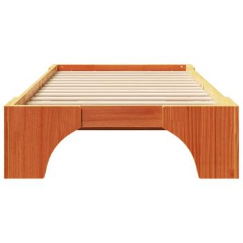 Bettrahmen Wax Brown Massivholz 90 x 200 cm Langlebig