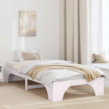 ARDEBO.de - Einzelbett Gestell Weiß Massivholz Kiefer 75 x 190 cm Modern