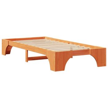 Bettgestell Wachsbrown Massivholz 75 x 190 cm