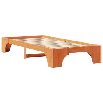 Bettgestell Wachsbrown Massivholz 75 x 190 cm