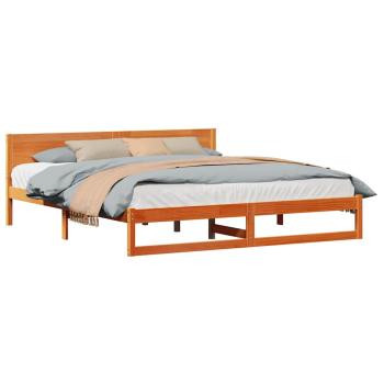 Bettgestell Gewachst braun Massivholz Kiefer 200 x 200 cm