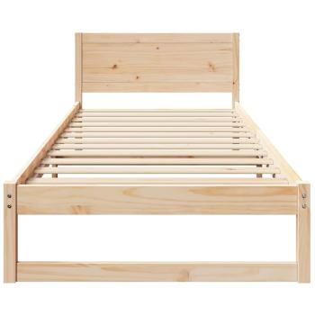 Bettgestell Natur Massivholz Kiefer Einzel Robust Bettgestell