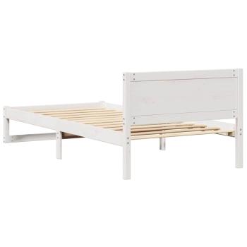 Bettgestell Weiß Massivholz Kiefer 75 x 190 cm Langlebig