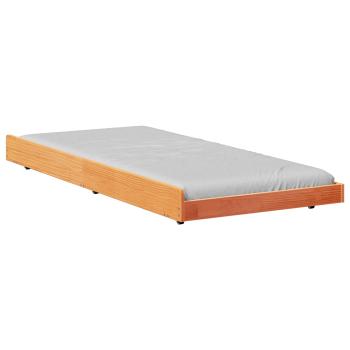 Bettgestell Wachsbraun Massivholz Kiefer 90 x 200 cm Langlebig