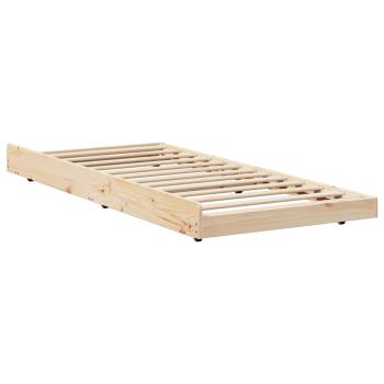 Bettgestell Natur Kiefernholz 75 x 190 cm Bettgestell