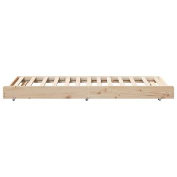 Bettgestell Natur Kiefernholz 75 x 190 cm Bettgestell