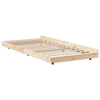 Bettgestell Natur Kiefernholz 75 x 190 cm Bettgestell