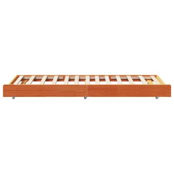 Bettgestell Wachsbraun Holz 75 x 190 cm Langlebig Bettgestell