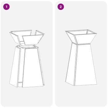 Pflanzenständer Olivgrün Metall 35 x 35 x 73 cm Pflanzgefäße