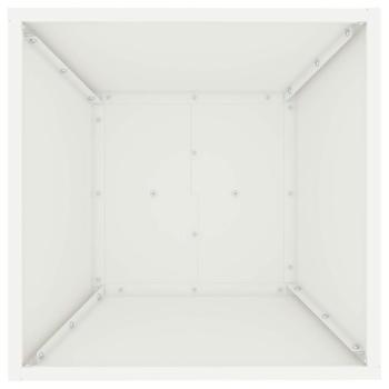 Pflanzenständer Weiß Metall 40 x 40 x 101 cm Dekorative Intarsien