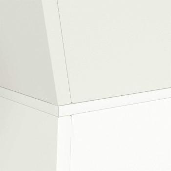 Pflanzenständer Weiß Metall 40 x 40 x 101 cm Dekorative Intarsien