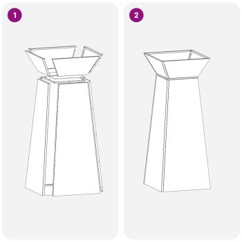 Pflanzenständer-Set Edelstahl 40 x 40 x 101 cm Dekorative Intarsien