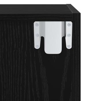 Wandmontierter TV-Schrank Schwarz Eiche 37x37x72 cm Engineering Holz