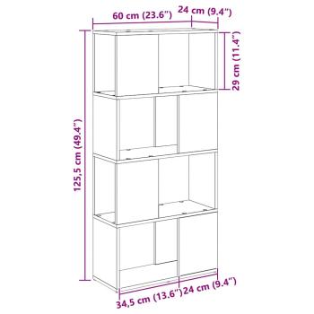 TV Stand Artisan Eiche Engineered Wood 60 cm x 24 cm x 124 cm