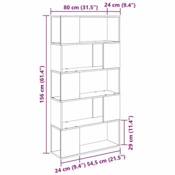 Aufbewahrungseinheit Altholz Massivholz 80 x 24 x 155 cm