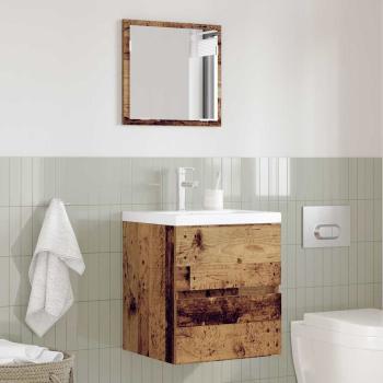 Badezimmer Aufbewahrungsschrank Verwittertes Holz MDF mit Holzfurnier