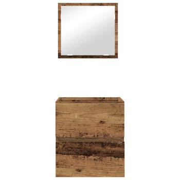 Badezimmer Aufbewahrungsschrank Verwittertes Holz MDF mit Holzfurnier