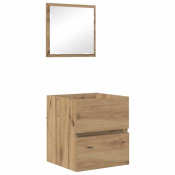 Badezimmer Aufbewahrungsschrank Eiche MDF Mittel Aufbewahrung