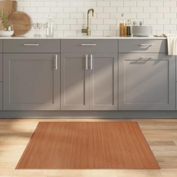 ARDEBO.de - Teppich Quadratisch Natur 100x100 cm Bambus