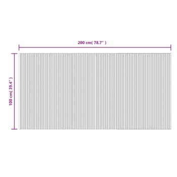 Teppich Rechteckig Natur 100x200 cm Bambus