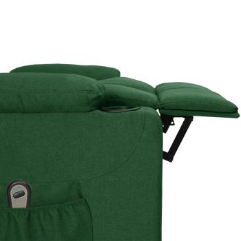 Relaxsessel Elektrisch Dunkelgrün Stoff