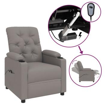 Relaxsessel Elektrisch Taupe Stoff