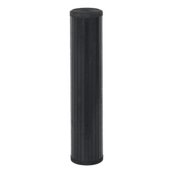 Teppich Quadratisch Schwarz 100x100 cm Bambus