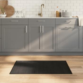 ARDEBO.de - Teppich Rechteckig Schwarz 60x100 cm Bambus