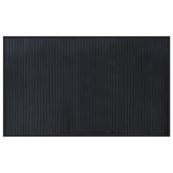 Teppich Rechteckig Schwarz 60x100 cm Bambus
