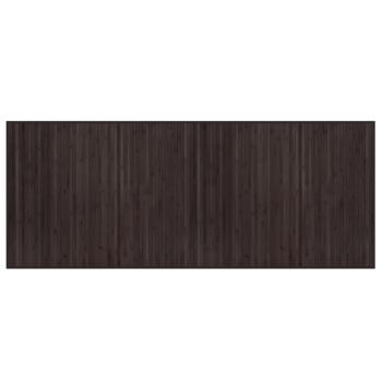 Teppich Rechteckig Dunkelbraun 80x200 cm Bambus