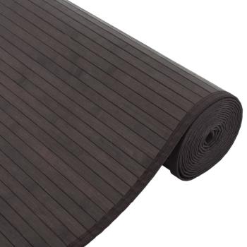 Teppich Rechteckig Dunkelbraun 80x200 cm Bambus
