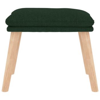 Relaxsessel mit Hocker Dunkelgrün Stoff