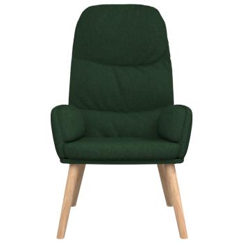 Relaxsessel mit Hocker Dunkelgrün Stoff