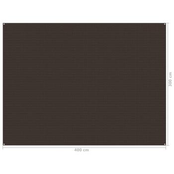 Zeltteppich 300x400 cm Braun