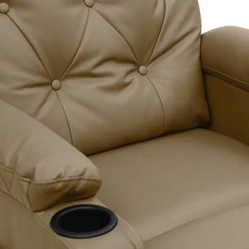 Massagesessel Cappuccino-Braun Kunstleder