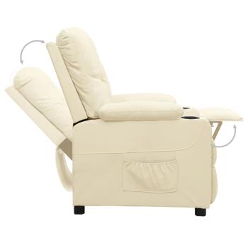 Relaxsessel Creme Kunstleder