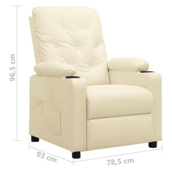 Relaxsessel Creme Kunstleder